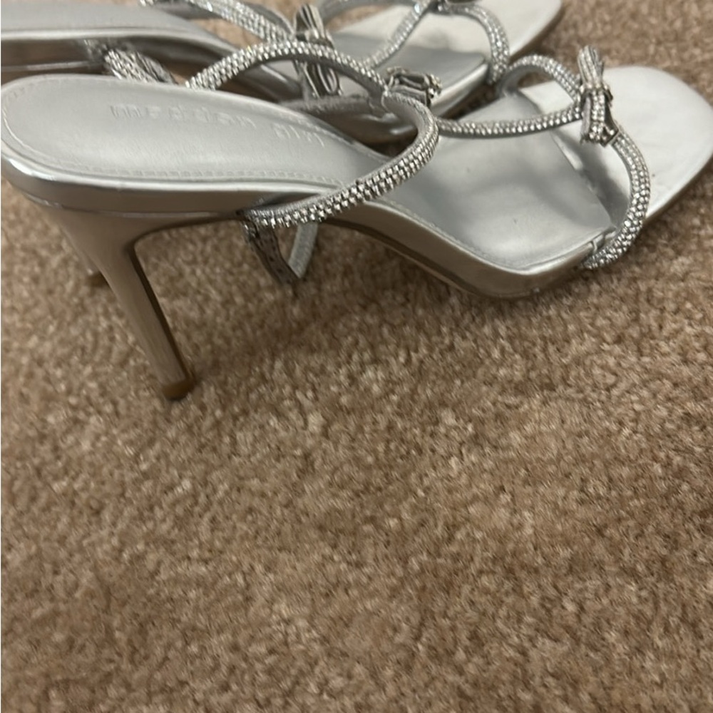 Madden Girl Silver Strappy Heels